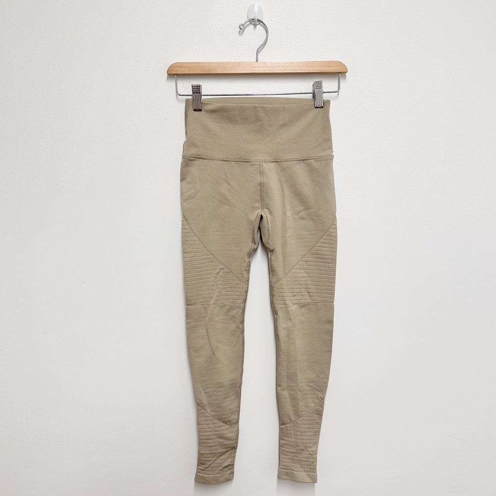 Alphalete High Waisted Moto Ribbed Leggings